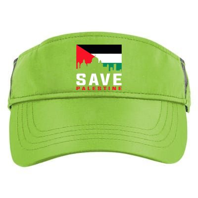 Free Palestine Gaza Flag Arabic Freedom For Palestinians Adult Drive Performance Visor