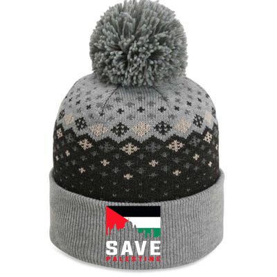 Free Palestine Gaza Flag Arabic Freedom For Palestinians The Baniff Cuffed Pom Beanie