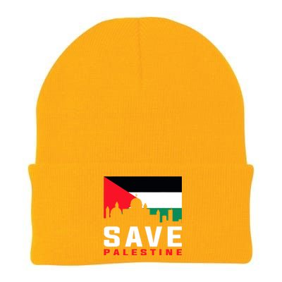 Free Palestine Gaza Flag Arabic Freedom For Palestinians Knit Cap Winter Beanie