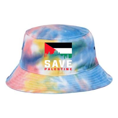 Free Palestine Gaza Flag Arabic Freedom For Palestinians Tie Dye Newport Bucket Hat