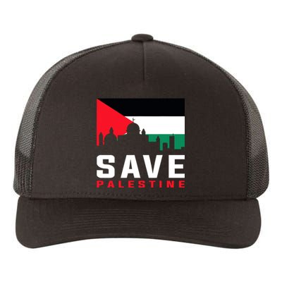 Free Palestine Gaza Flag Arabic Freedom For Palestinians Yupoong Adult 5-Panel Trucker Hat