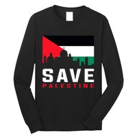 Free Palestine Gaza Flag Arabic Freedom For Palestinians Long Sleeve Shirt