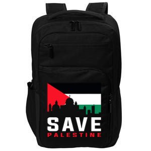 Free Palestine Gaza Flag Arabic Freedom For Palestinians Impact Tech Backpack