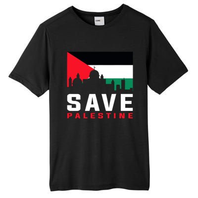 Free Palestine Gaza Flag Arabic Freedom For Palestinians Tall Fusion ChromaSoft Performance T-Shirt