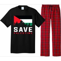 Free Palestine Gaza Flag Arabic Freedom For Palestinians Pajama Set