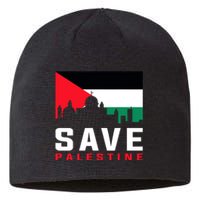 Free Palestine Gaza Flag Arabic Freedom For Palestinians Sustainable Beanie