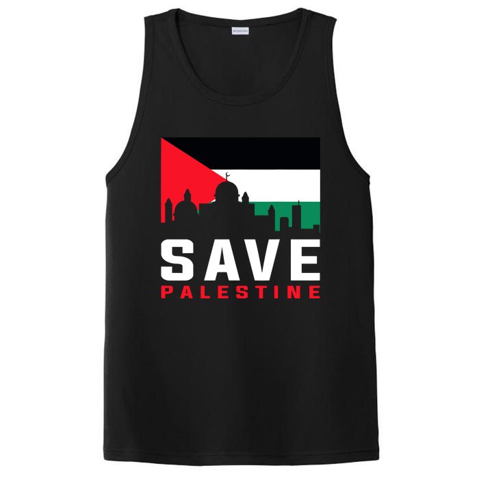 Free Palestine Gaza Flag Arabic Freedom For Palestinians PosiCharge Competitor Tank