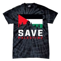 Free Palestine Gaza Flag Arabic Freedom For Palestinians Tie-Dye T-Shirt