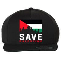 Free Palestine Gaza Flag Arabic Freedom For Palestinians Wool Snapback Cap