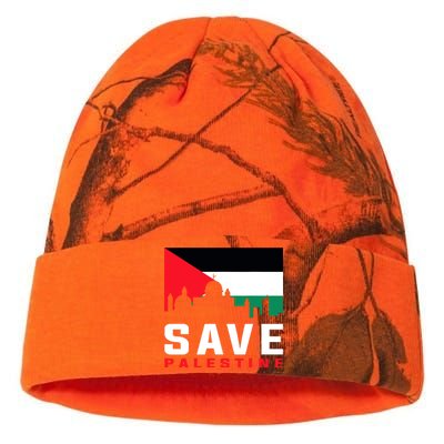 Free Palestine Gaza Flag Arabic Freedom For Palestinians Kati Licensed 12" Camo Beanie