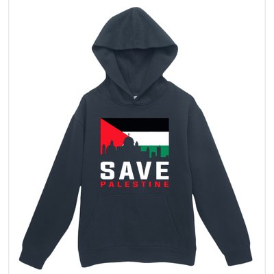 Free Palestine Gaza Flag Arabic Freedom For Palestinians Urban Pullover Hoodie