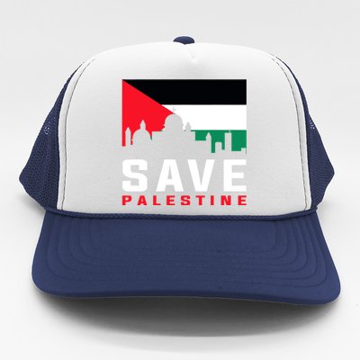 Free Palestine Gaza Flag Arabic Freedom For Palestinians Trucker Hat