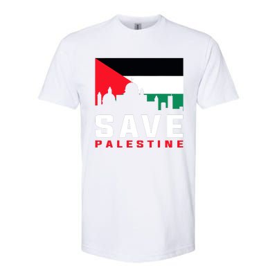 Free Palestine Gaza Flag Arabic Freedom For Palestinians Softstyle CVC T-Shirt