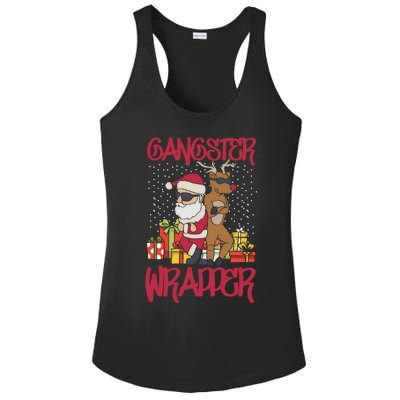 Funny Pun Gangsta Gangster Wrapper Ugly Christmas Ladies PosiCharge Competitor Racerback Tank