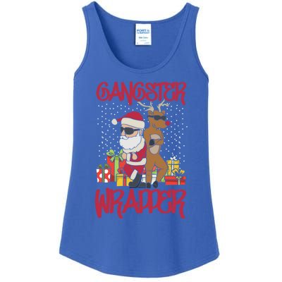 Funny Pun Gangsta Gangster Wrapper Ugly Christmas Ladies Essential Tank