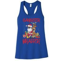 Funny Pun Gangsta Gangster Wrapper Ugly Christmas Women's Racerback Tank