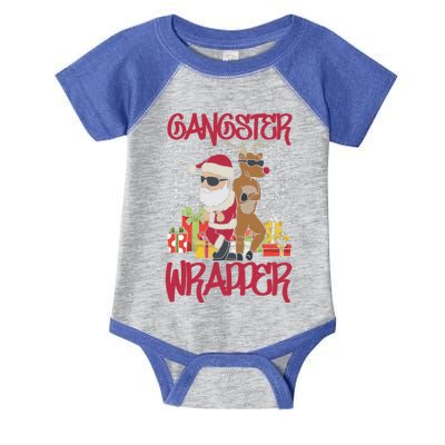 Funny Pun Gangsta Gangster Wrapper Ugly Christmas Infant Baby Jersey Bodysuit