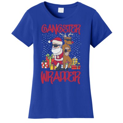 Funny Pun Gangsta Gangster Wrapper Ugly Christmas Women's T-Shirt