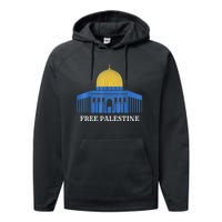 Free Palestine Gaza Palestinian Performance Fleece Hoodie