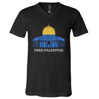 Free Palestine Gaza Palestinian V-Neck T-Shirt