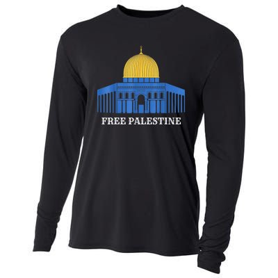 Free Palestine Gaza Palestinian Cooling Performance Long Sleeve Crew