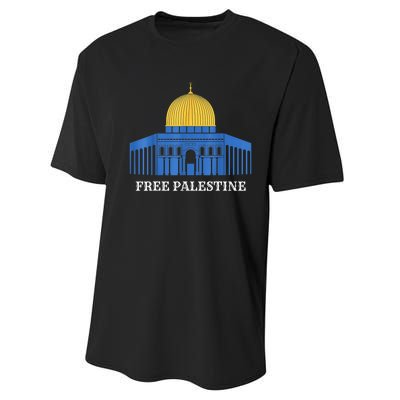 Free Palestine Gaza Palestinian Performance Sprint T-Shirt