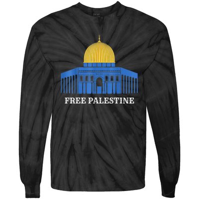 Free Palestine Gaza Palestinian Tie-Dye Long Sleeve Shirt