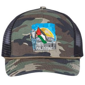 Free Palestine Gift Save Gaza Gift Retro Rope Trucker Hat Cap