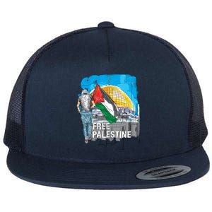 Free Palestine Gift Save Gaza Gift Flat Bill Trucker Hat