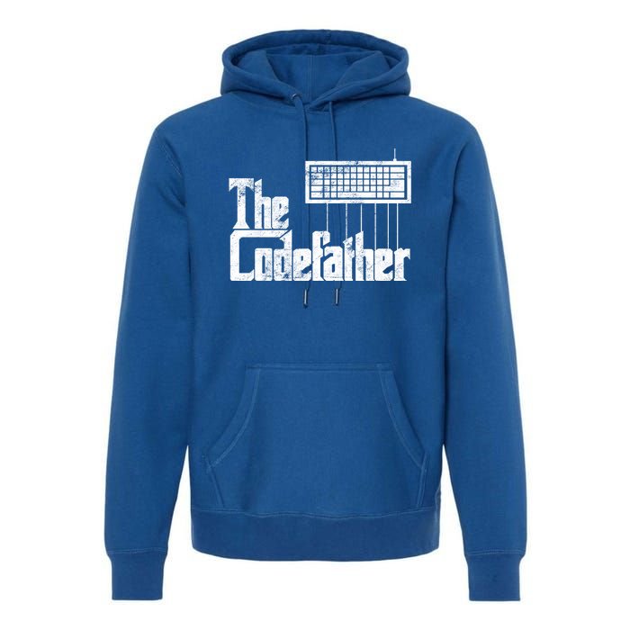 Funny Programmer Gift The Codefather Vintage Premium Hoodie