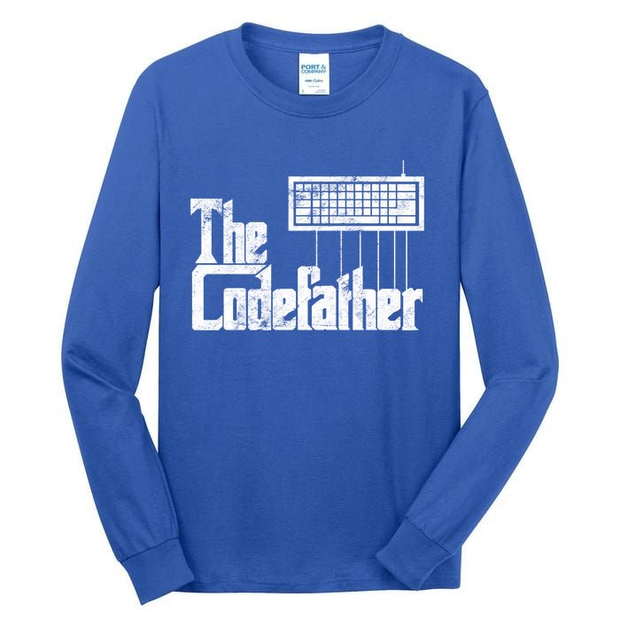 Funny Programmer Gift The Codefather Vintage Tall Long Sleeve T-Shirt