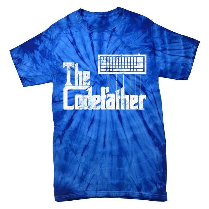 Funny Programmer Gift The Codefather Vintage Tie-Dye T-Shirt