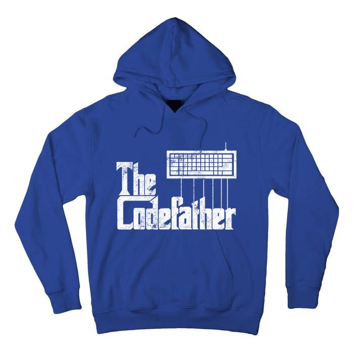 Funny Programmer Gift The Codefather Vintage Tall Hoodie