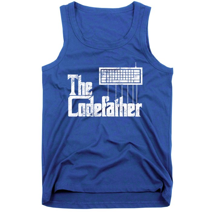 Funny Programmer Gift The Codefather Vintage Tank Top