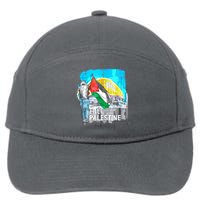 Free Palestine Gaza Palestinian 7-Panel Snapback Hat