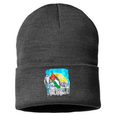 Free Palestine Gaza Palestinian Sustainable Knit Beanie