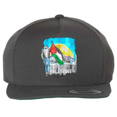 Free Palestine Gaza Palestinian Wool Snapback Cap