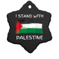 Free Palestine Gaza Flag I Stand With Palestine Freedom Ceramic Star Ornament