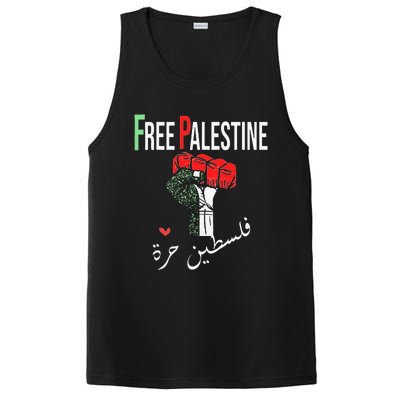 Free Palestine Gaza Flag Arabic Freedom for Palestinians PosiCharge Competitor Tank