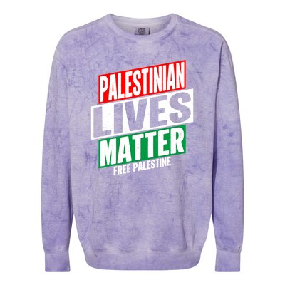 Free Palestine Gaza Palestinian Lives Matter Colorblast Crewneck Sweatshirt