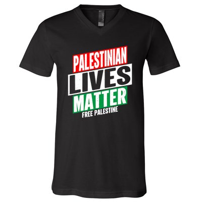 Free Palestine Gaza Palestinian Lives Matter V-Neck T-Shirt