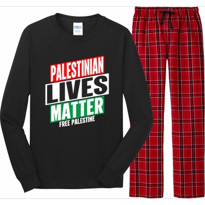 Free Palestine Gaza Palestinian Lives Matter Long Sleeve Pajama Set