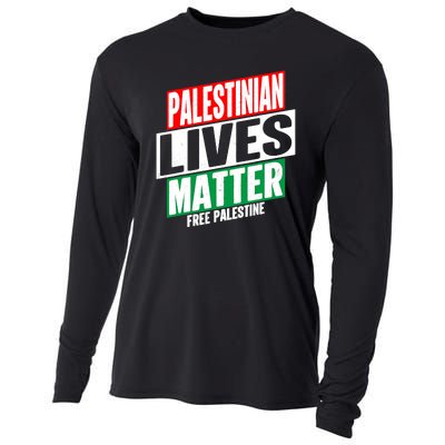 Free Palestine Gaza Palestinian Lives Matter Cooling Performance Long Sleeve Crew