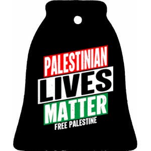 Free Palestine Gaza Palestinian Lives Matter Ceramic Bell Ornament