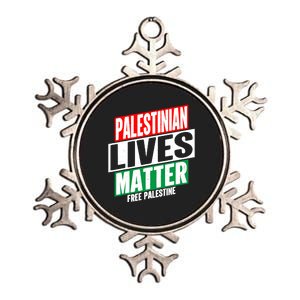 Free Palestine Gaza Palestinian Lives Matter Metallic Star Ornament