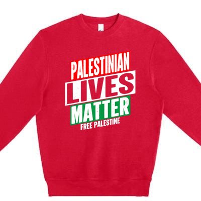 Free Palestine Gaza Palestinian Lives Matter Premium Crewneck Sweatshirt