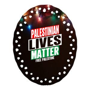 Free Palestine Gaza Palestinian Lives Matter Ceramic Oval Ornament