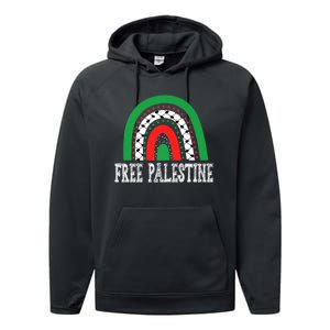 Free Palestine Gaza Palestinian Performance Fleece Hoodie