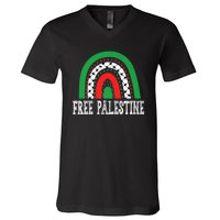 Free Palestine Gaza Palestinian V-Neck T-Shirt