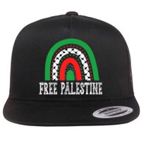 Free Palestine Gaza Palestinian Flat Bill Trucker Hat